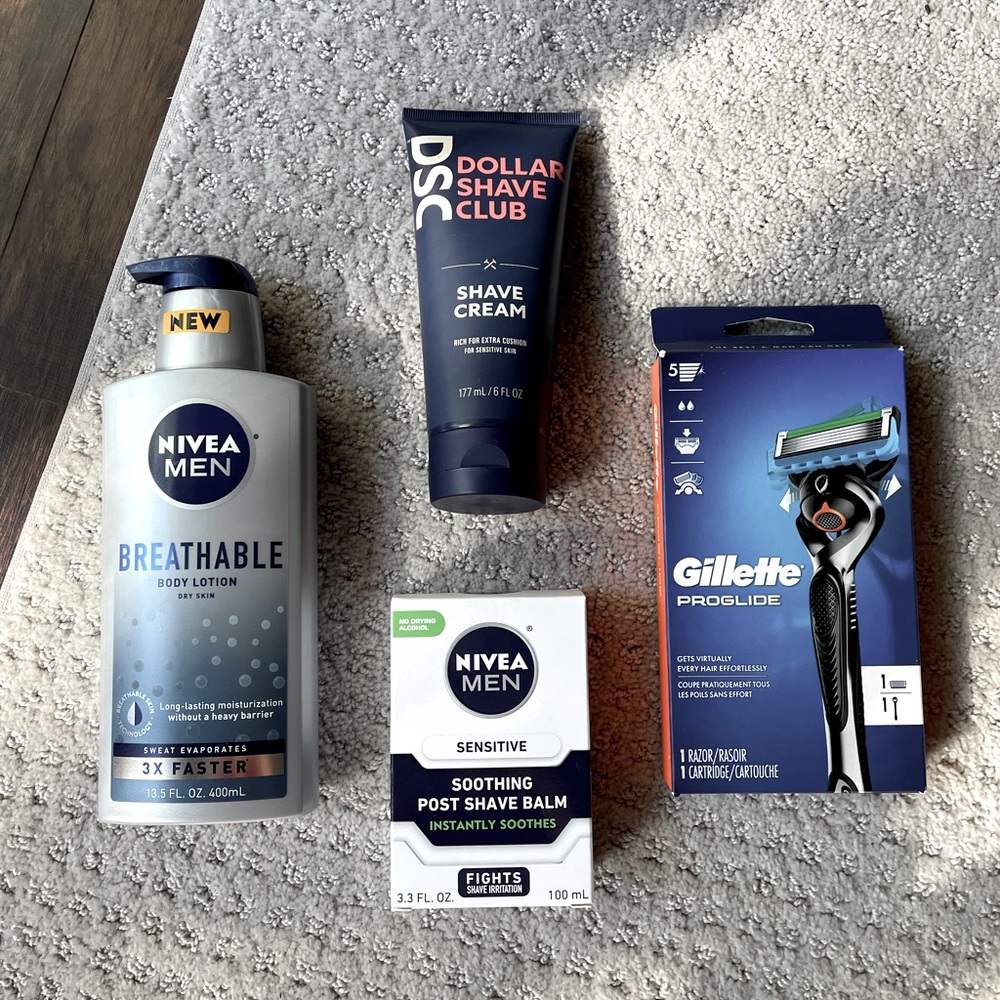 Men’s care (soap, lotion, shave) bundle